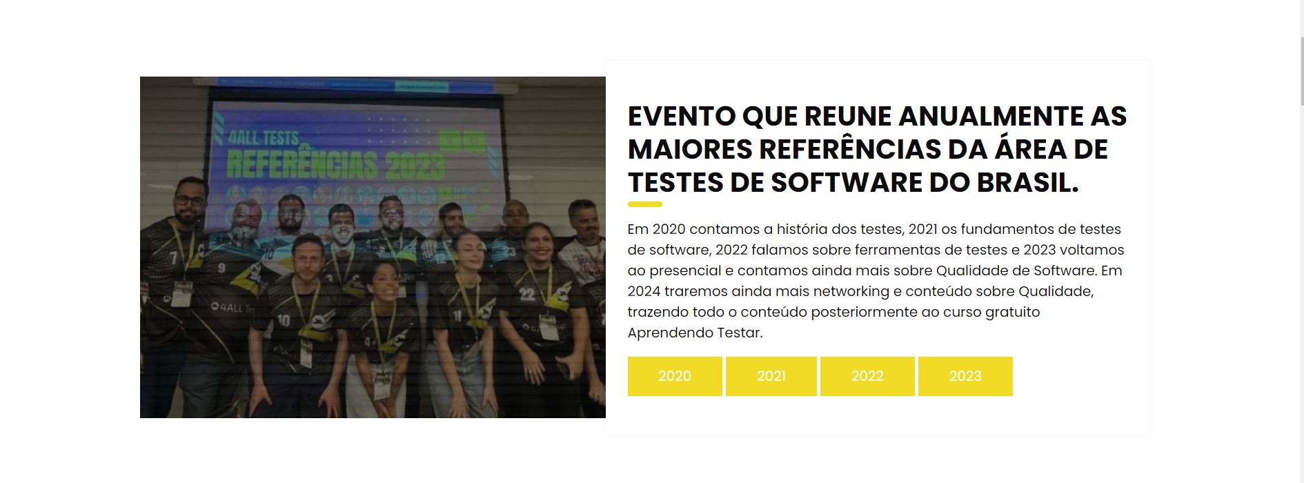 Imagem do evento 4ALL Tests Referências 2024 em São Paulo/SP