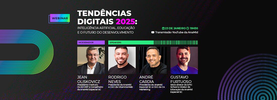 Imagem do evento Webinar Tendências Digitais 2025: Inteligência artificial, educação e o futuro do desenvolvimento
